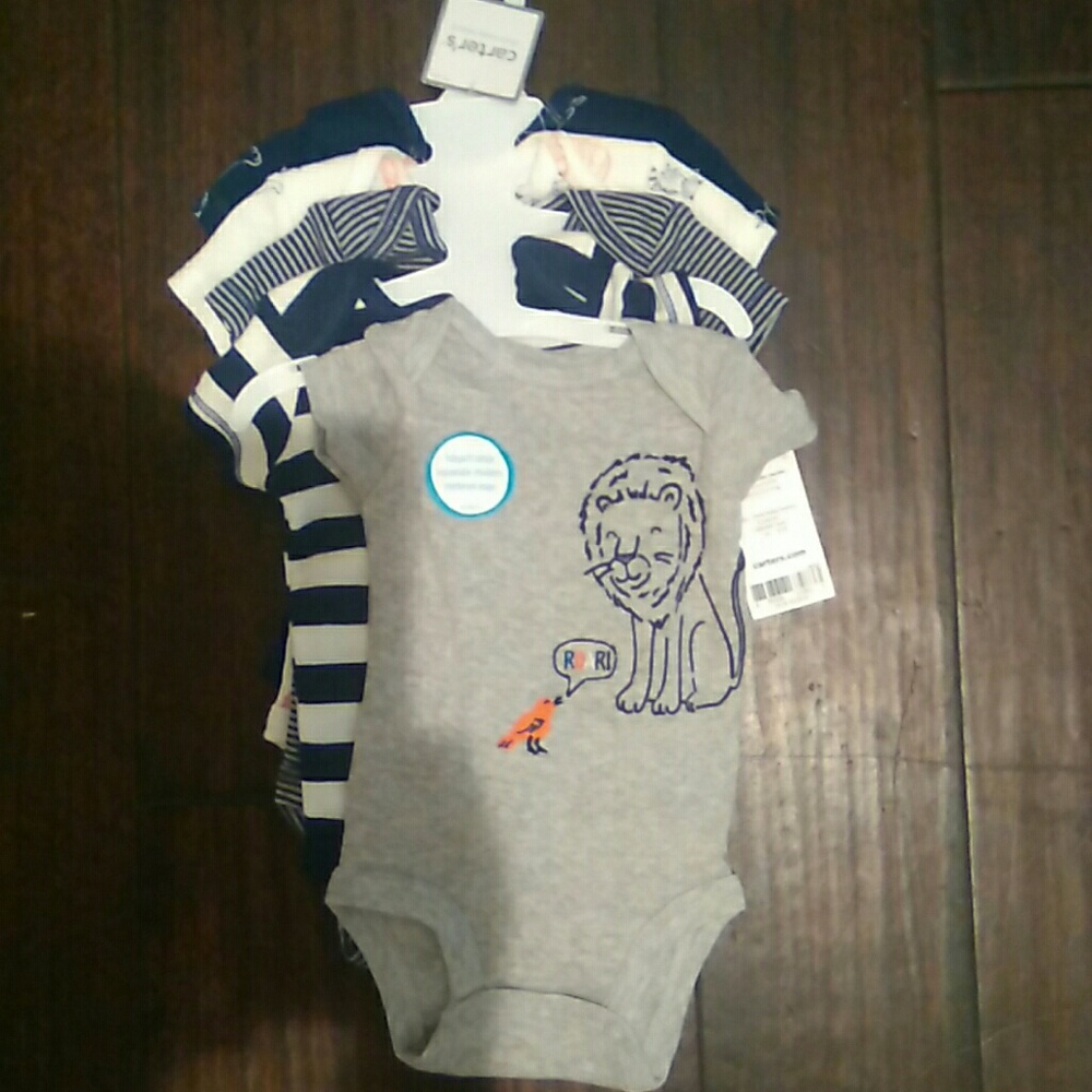 5 piece babysoft cotton newborn onsie undershirts